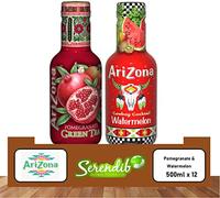 Arizona Green Tea Melograno & Anguria Aromi 500 ml ciascuno (confezione da 12)