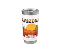 Arizona is Calling Flag Desert Graphic divertente per uomini donne bambini Bicchiere termico in acciaio inox doppia parete