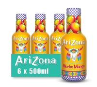 Arizona, Mucho Mango, Deliziosa Bevanda al Sapore di Mango, Gusto Dolce e Delicato, Ideale da Gustare in Ogni Momento, Senza Aromi e Coloranti Artificiali, 6 Bottiglie PET da 500 mL