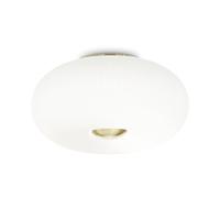 Plafoniera Moderna Arizona Vetro Bianco 3 Luci Gx53 9W 3000K Luce Calda