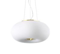 Sospensione Moderna Arizona Vetro Bianco 3 Luci Gx53 9W 3000K Luce Calda
