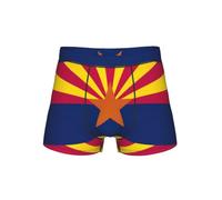 Arizona State Flag Print Uomo Classico Boxer Slip Stretch Biancheria Intima, Nero , XL