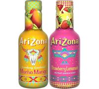 Arizona Tea Mucho Mango & Strawberry Lemonade Flavours 500 ml ciascuno (confezione da 12)