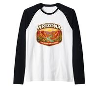 Arizona The Grand Canyon State Souvenir Memorabilia dei visitatori Maglia con Maniche Raglan