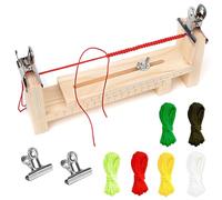 ARJDXDP Jig Braccialetto Maker Set, Kit Bracciali a Forma di U per Fare Braccialetti Regolabile per Fai Da Te Cordini Braccialetti, con 6 Rotoli Fili per Braccialetti