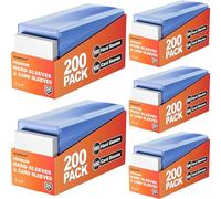 Arjiekwei - 1000 custodie per carte da baseball, in plastica rigida, 7,6 x 10,2 cm, porta carte di alta qualità per il trading di carte sportive, baseball, calcio (500 custodie rigide + 500 custodie