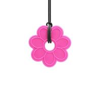ARK Collana da masticare a forma di fiore - aiuto sensoriale in silicone - giocattolo da masticare per bambini e adulti - in 3 gradi di durezza - senza BPA - Made in USA (rosa media)