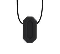 ARK® Collana da masticare in diversi spessori e forme con guinzaglio regolabile e istruzioni ATC (lingua italiana non garantita) - Collana Sensory Block, masticare, dentizione, autismo (minibite, nero
