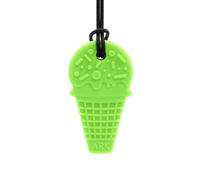 ARK® Collana da masticare in diversi spessori e forme con guinzaglio regolabile e istruzioni ATC (lingua italiana non garantita) - Collana Sensory Block, masticare, dentizione, autismo (cialda, verde