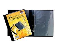 ARK Raccoglitore ad anelli formato A3 Deluxe Ritratto 4D Raccoglitore ad anelli, colore nero + 10 maniche (B)