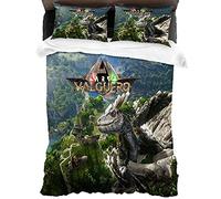 ARK:Survival Evolved, set di biancheria da letto per bambini da 135 x 200 cm, con copripiumino morbido e 2 federe da 80 x 80 cm, ARK 5