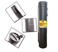 Ark - Tubo da disegno telescopico extra large e extra forte con manico allungabile (PDT-K42, nero, 18,5 x 106 cm-177 cm