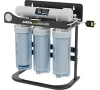 ARKA myAQUA 400 Impianto ad osmosi inversa, fino a 400 l/giorno, con pompa di aumento della pressione, filtro dell'acqua e sistema di addolcimento, rimuove fino al 99% sali, sostanze nocive e batteri