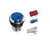 Arkade - Pulsante per console di gioco della macchina, pulsante rotondo per macchina arcade, lampadina integrata, accessorio di gioco per Internet Café, camera da , soggiorno