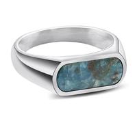 Arkai by Trendhim Anello con sigillo da uomo, in acciaio inox con pietra naturale, design danese, ideale per tutti i giorni e le occasioni, 57mm, Metallo non prezioso, Nessuna pietra preziosa