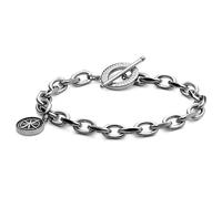 Arkai by Trendhim Bracciale da uomo in acciaio inox con ciondolo a forma di stella del Nord, design a catena con chiusura Toggle, design danese, accessorio casual, x-large, Metallo non prezioso