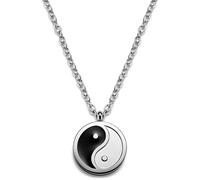 Arkai Trendhim, collana da uomo in acciaio inox con ciondolo Yin Yang, intramontabile e resistente, in acciaio inossidabile 316L, 50, Metallo, Nessuna pietra preziosa