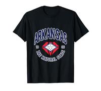 Arkansas Bandiera Stato Emblema La Natura Stato Vintage Viaggio Maglietta