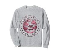 Arkansas Boho State 1836 - Camicia Rustica con capanna nella Foresta Felpa