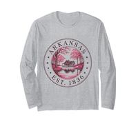 Arkansas Boho State 1836 - Camicia Rustica con capanna nella Foresta Maglia a Manica