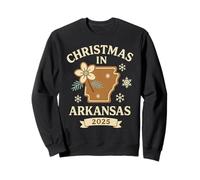 Arkansas Camicia di Natale Biscotto Fiore Pino Fiocco di Neve 2025 Felpa