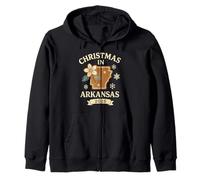 Arkansas Camicia di Natale Biscotto Fiore Pino Fiocco di Neve 2025 Felpa con Cappuccio