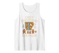 Arkansas - Camicia Natalizia a Forma di Pan di Zenzero, Fiume, Uccello, Neve, Accogliente Canotta