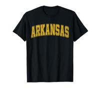 Arkansas Giallo Vintage Style Retro Testo Maglietta