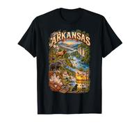 Arkansas Lo Stato Naturale EST. 1836 Avventura All'aperto Maglietta