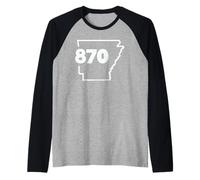 Arkansas prefisso 870 Design Maglia con Maniche Raglan