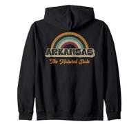 Arkansas Slogan Vintage Style Retro Testo Felpa con Cappuccio