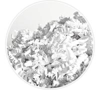ARKANSIA - 1 kg di Carta Kraft Triturata per Riempire Scatole Regalo e Cesti - Trucioli per Imballaggio, Protezione, Decorazione, Matrimonio, Festa, Compleanno (Bianco, 1 kg)