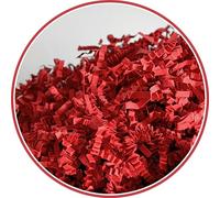 ARKANSIA - 200g di Carta Kraft Triturata per Riempire Scatole Regalo e Cesti - Trucioli per Imballaggio, Protezione, Decorazione, Matrimonio, Festa, Compleanno (Ribes Rosso, 200g)