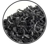 ARKANSIA - 500g di Carta Kraft Triturata per Riempire Scatole Regalo e Cesti - Trucioli per Imballaggio, Protezione, Decorazione, Matrimonio, Festa, Compleanno (Nero, 500g)