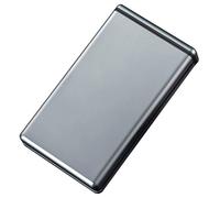 ARKCHIU Portasigarette Slim per Uomini E Donne, Portatile Portasigarette per Sigarette da 20 Pezzi, 100mm Grey,One Size