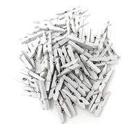 ArkCRAFT - 100 mini mollette in legno (bianco)