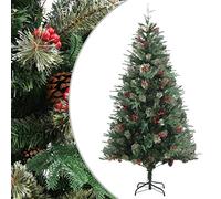 ARKEM Albero di Natale con Pigne Verde 195 cm PVC e PE,Albero di Natale Luminoso Led Luci con Giochi di Luce Struttura in Metallo Decorazione Natalizia Design Minimal Artificiale Arredamento Natalizio