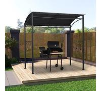 ARKEM Gazebo per Barbecue 215x150x220 cm Antracite in Acciaio,Gazebo Pergola Con Telo Impermeabile Richiudibile E Struttura Rettangolare In Acciaio Inossidabile Ad Alta Densità, Per Arredo Giardino, T