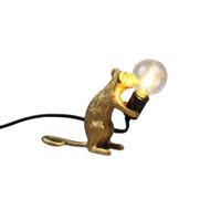 ARKEM Lampada Da Tavolo A Forma Di Topo, Lampada Creativa In Resina Per Bambini, Ornamenti Per La Decorazione Della Casa In Camera Da Letto E Soggiorno-gold||B