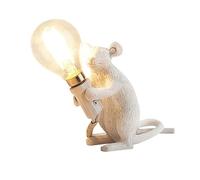 ARKEM Lampada Da Tavolo A Forma Di Topo, Lampada Creativa In Resina Per Bambini, Ornamenti Per La Decorazione Della Casa In Camera Da Letto E Soggiorno-white||B