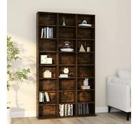 ARKEM Libreria Modulare Mobile Porta CD Classica Scompartimenti Regolabili Legno,Mobile Porta CD Rovere Fumo 102x23x177,5 cm Legno Multistrato