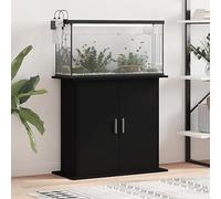 ARKEM Mobile Acquario in Legno,Supporto Robusto in Stile Classico ed Essenziale per Avere un Kit Accessori Acquario Completo,Supporto per Acquario 81x36x73 cm in Legno Multistrato Nero