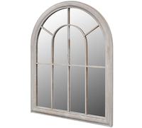 ARKEM Specchio da Giardino per Finestra da Chiesa, Arredamento Esterno, Effetto Pietra,Specchio da Giardino Rustico con Arcata 69x89cm Interni Esterni