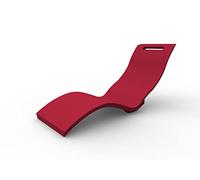 Lettino chaise longue giardino spa ergonomico Arkema Design Serendipity Dimensioni 180x60xh 70 cm -14 kg rosso