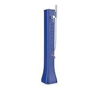 Doccia solare HG180 In Alluminio con Doccetta Mobile e rubinetto porta gomme Dimensioni 26x19x h 120 cm 19 LT- peso 9 kg colore Blu blu