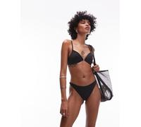 ARKET - Mix & Match - Slip bikini neri a punto smock-Nero 32