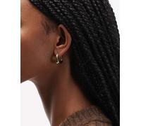 ARKET - Orecchini quadrati in ottone placcato in oro No Size