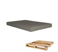 ARKETICOM Cuscino per Pallet Bancali Seduta 80x60x10 Talpa Ecru Arredamento Esterno Moderno divani Giardino bancale Cuscini sfoderabili Ecopelle Gomma Piuma Poliuretano