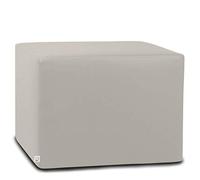 ARKETICOM Dado Pouf Poggiapiedi CUBO Ecopelle Sfoderabile Puff Beige 55 cm