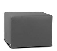 ARKETICOM Dado Pouf Poggiapiedi CUBO Ecopelle Sfoderabile Puff Grigio 55 cm